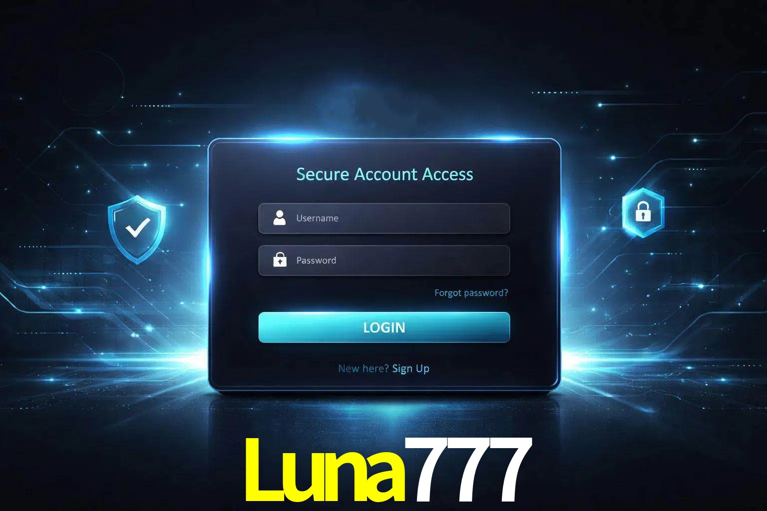 Pantalla de inicio de sesión de cuenta Luna777 para usuarios en México